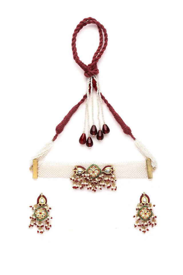 Multi-Color Alloy Necklace & Earring Set