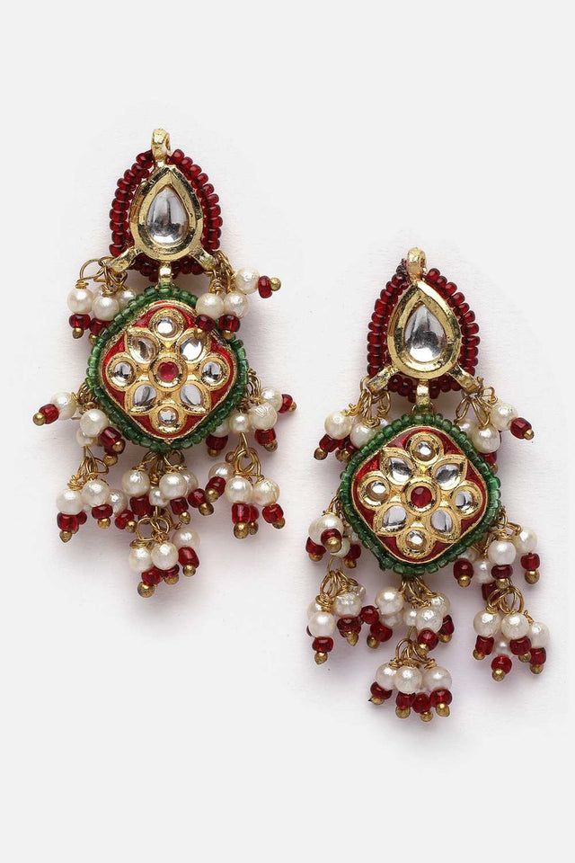 Multi-Color Alloy Necklace & Earring Set