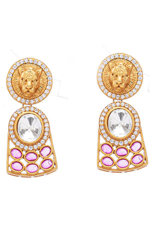 Multi-Color Brass Necklace & Earring Set