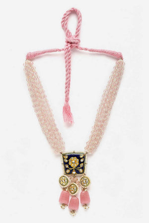 Multi-Color Beaded Alloy Necklace Set