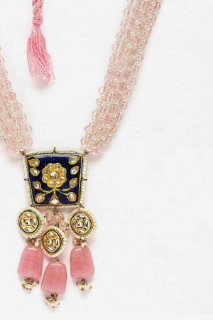 Multi-Color Beaded Alloy Necklace Set