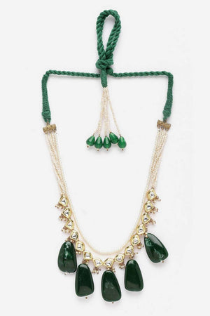 Multi-Color Beaded Alloy Necklace Set