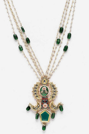 Multi-Color Beaded Alloy Necklace Set