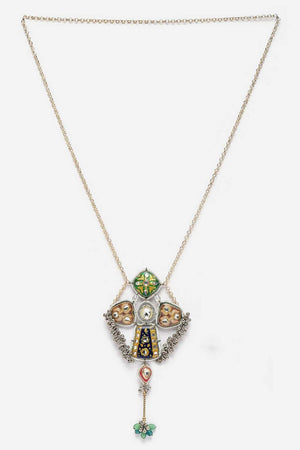 Multi-Color Beaded Alloy Necklace Set