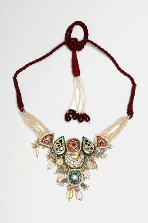 Multi-Color Alloy Necklace (DGNH24038)