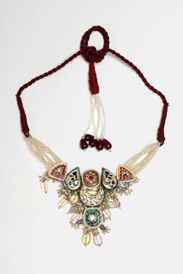 Multi-Color Alloy Necklace (DGNH24038)