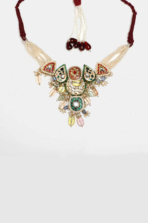 Multi-Color Alloy Necklace (DGNH24038)