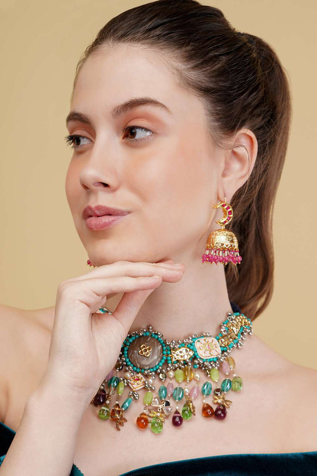 Multi-Color Alloy Necklace