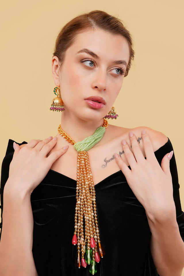 Multi-Color Alloy Necklace