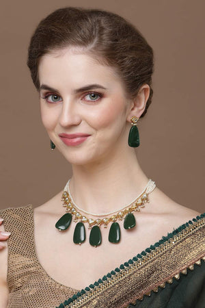 Multi-Color Beaded Alloy Necklace & Earring Sets