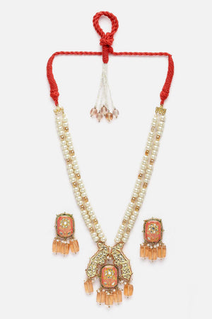Multi-Color Beaded Alloy Necklace & Earring Sets
