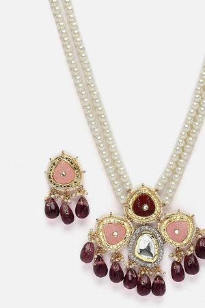 Multi-Color Beaded Alloy Necklace & Earring Sets