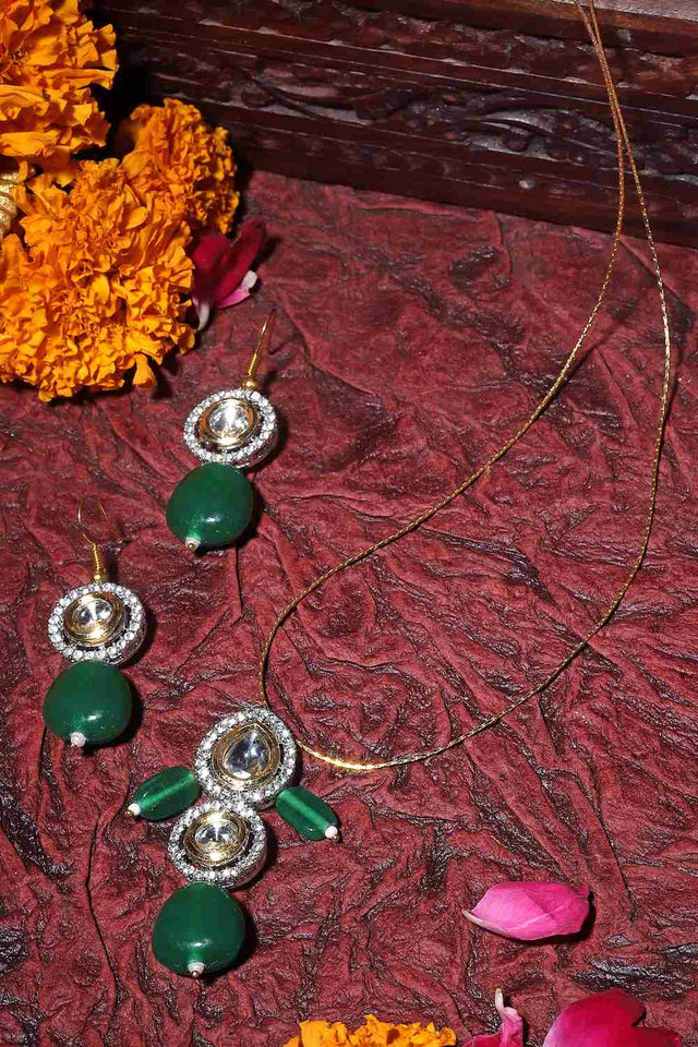 Multi-Color Alloy Necklace & Earring Set