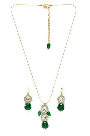 Multi-Color Alloy Necklace & Earring Set