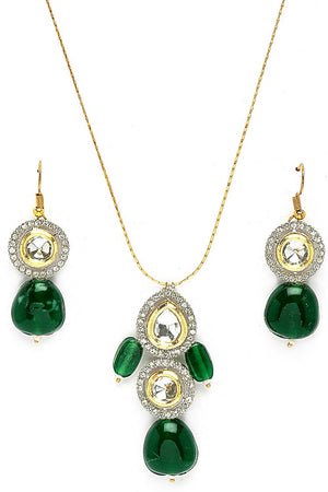 Multi-Color Alloy Necklace & Earring Set