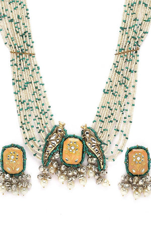 Multi-Color Alloy Necklace & Earring Set