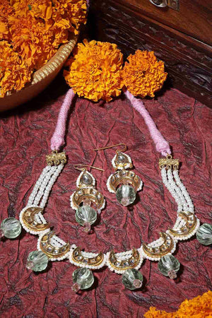 Multi-Color Alloy Necklace & Earring Set