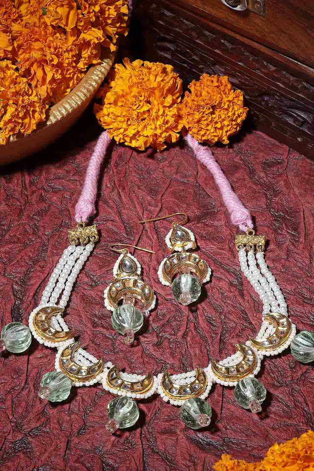 Multi-Color Alloy Necklace & Earring Set