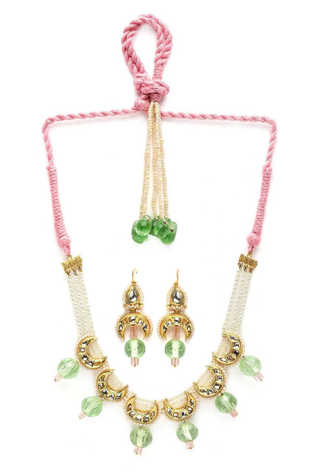 Multi-Color Alloy Necklace & Earring Set