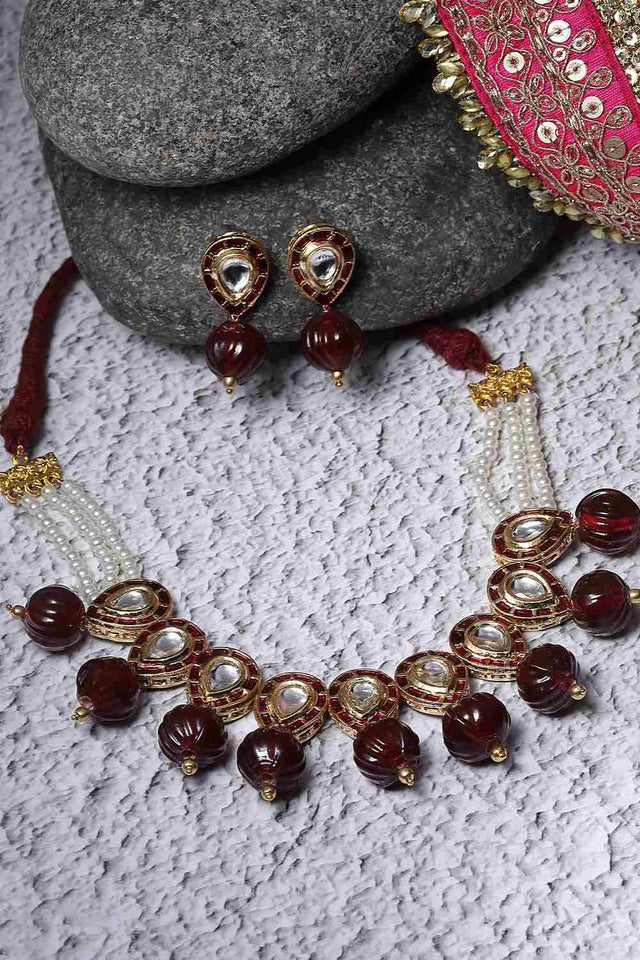 Multi-Color Alloy Necklace & Earring Set