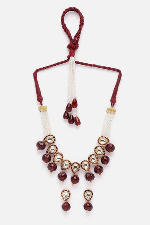 Multi-Color Alloy Necklace & Earring Set