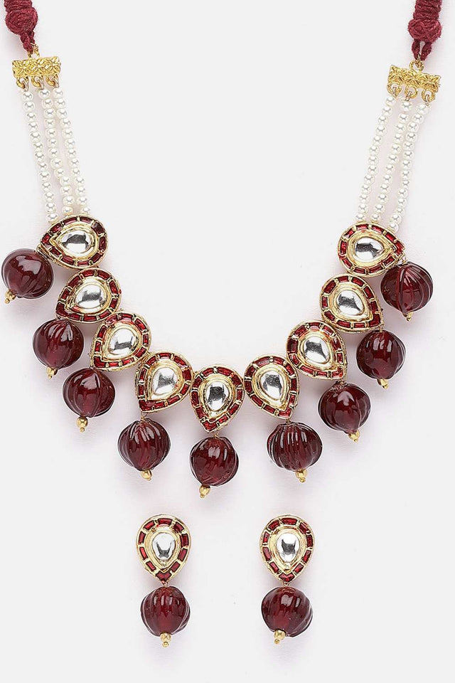 Multi-Color Alloy Necklace & Earring Set