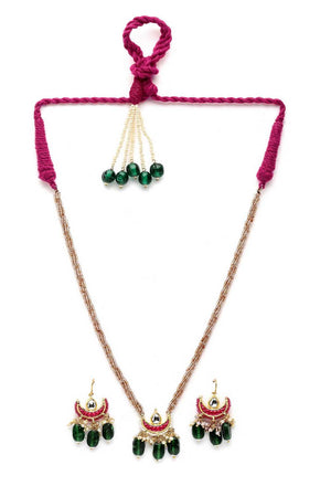 Multi-Color Alloy Necklace & Earring Set