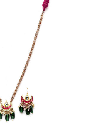 Multi-Color Alloy Necklace & Earring Set