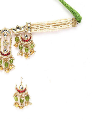 Multi-Color Alloy Necklace & Earring Set