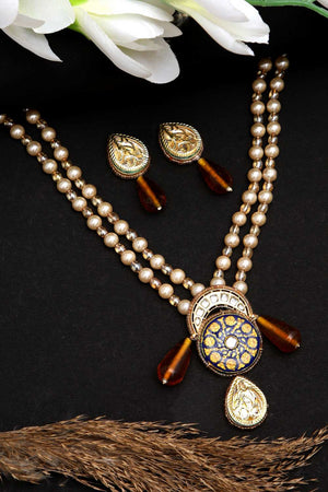 Multi-Color Alloy Necklace & Earring Set