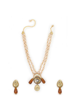 Multi-Color Alloy Necklace & Earring Set