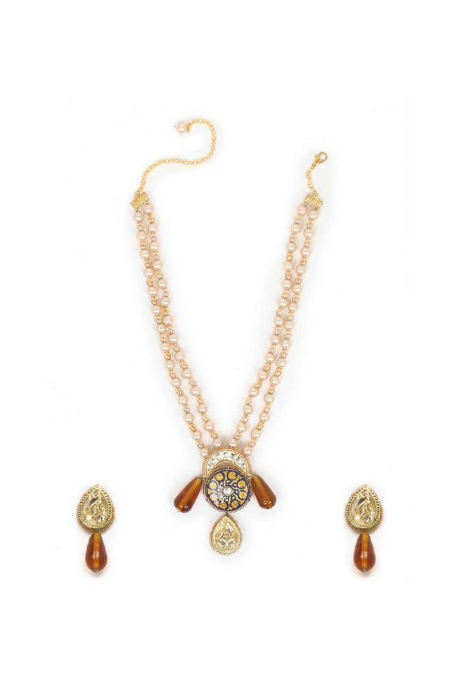 Multi-Color Alloy Necklace & Earring Set
