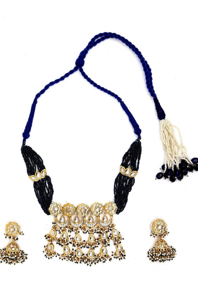 Multi-Color Alloy Necklace & Earring Set