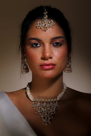 Multi-Color Alloy Necklace & Earring Set