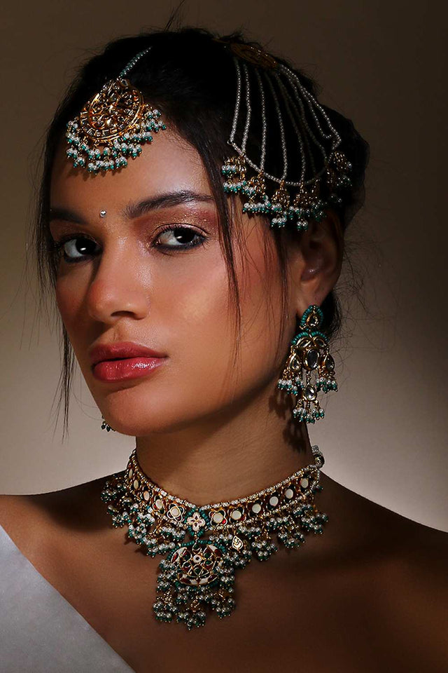 Multi-Color Alloy Necklace & Earring Set