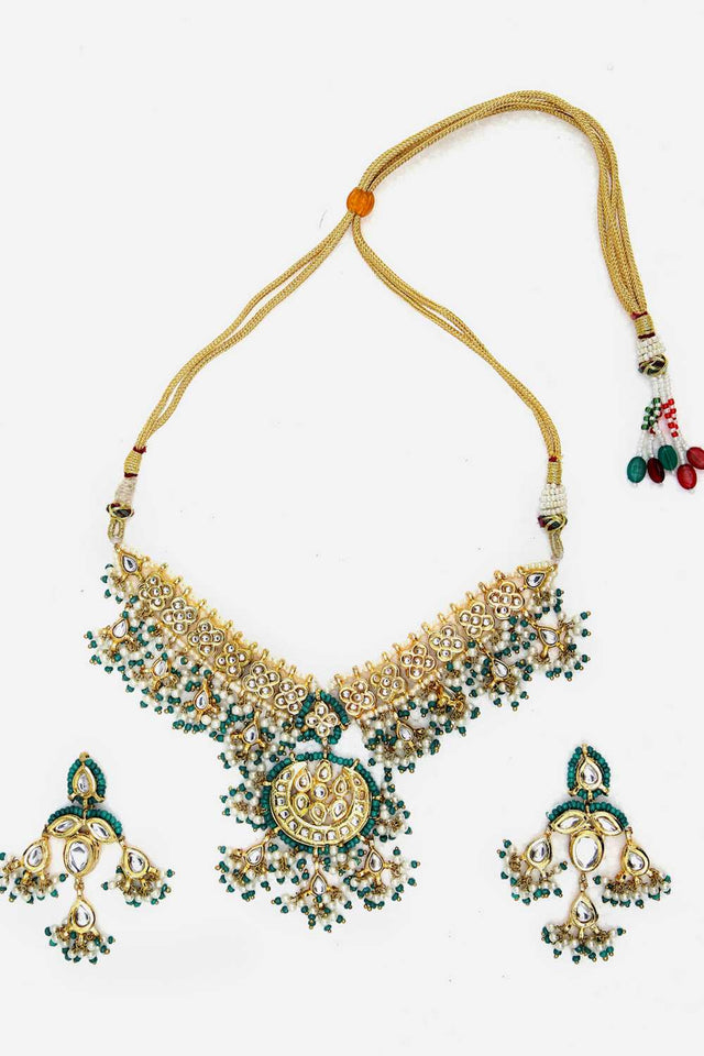 Multi-Color Alloy Necklace & Earring Set