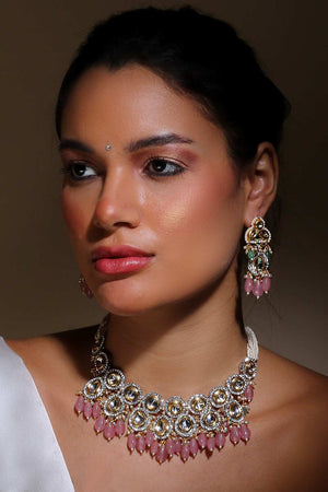 Multi-Color Alloy Necklace & Earring Set