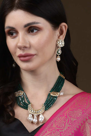 Multi-Color Alloy Necklace & Earring Set