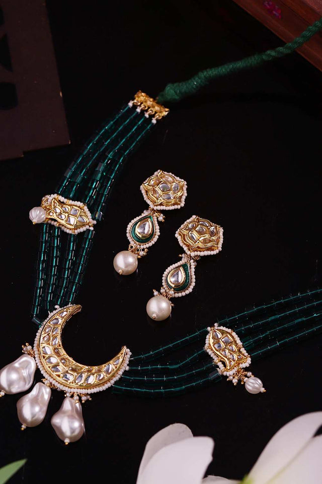 Multi-Color Alloy Necklace & Earring Set