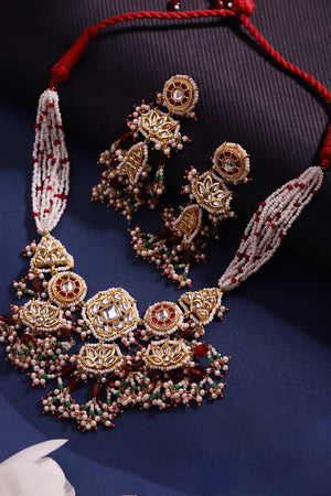 Multi-Color Alloy Necklace & Earring Set