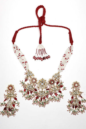 Multi-Color Alloy Necklace & Earring Set