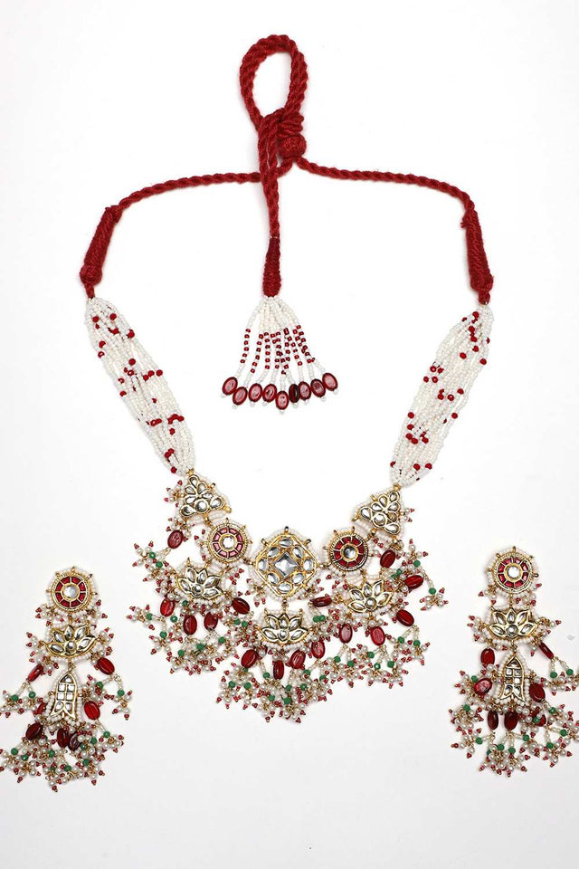 Multi-Color Alloy Necklace & Earring Set