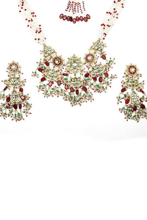 Multi-Color Alloy Necklace & Earring Set