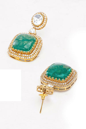 Multi-Color Brass Necklace & Earring Set