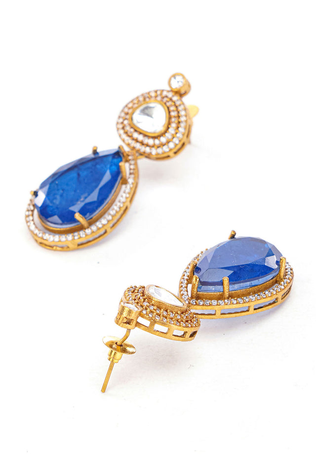 Multi-Color Brass Necklace & Earring Set