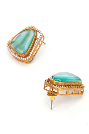 Multi-Color Brass Necklace & Earring Set