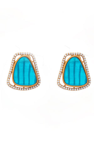 Multi-Color Brass Necklace & Earring Set