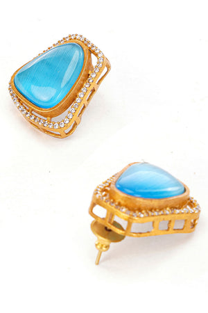 Multi-Color Brass Necklace & Earring Set