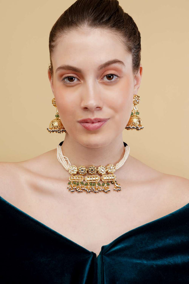 Multi-Color Alloy Necklace & Earring Sets