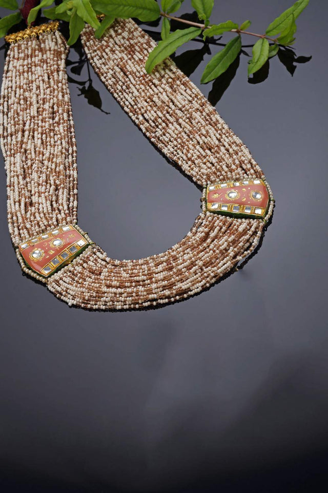 Multi-Color Beaded Alloy Necklace Set